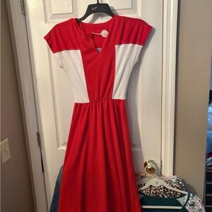 Red and‎ White Women's Dress